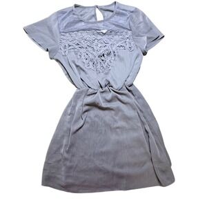 Maurice's Gray Dress XS‎ Short Sleeve Casual Lace Accents Ladies